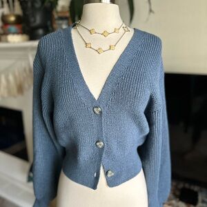 Zara Balloon Sleeve Cardigan NWT SZ Xs